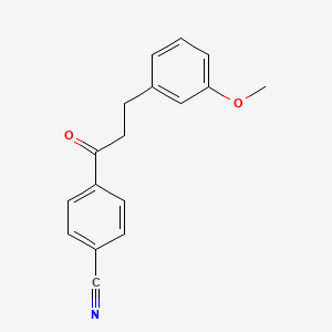 molecular formula C17H15NO2 B1327488 4'-Cyano-3-(3-methoxyphenyl)propiophenone CAS No. 238097-11-5