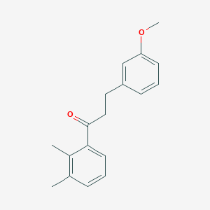 molecular formula C18H20O2 B1327491 2',3'-二甲基-3-(3-甲氧基苯基)丙基苯甲酮 CAS No. 898774-76-0