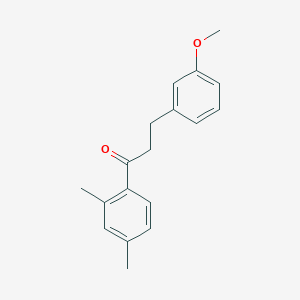 molecular formula C18H20O2 B1327492 2',4'-二甲基-3-(3-甲氧基苯基)丙酮 CAS No. 238097-10-4