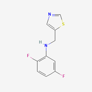 molecular formula C10H8F2N2S B13274922 2,5-Difluoro-N-(thiazol-5-ylmethyl)aniline 