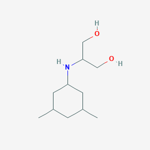 molecular formula C11H23NO2 B13274923 2-[(3,5-Dimethylcyclohexyl)amino]propane-1,3-diol 