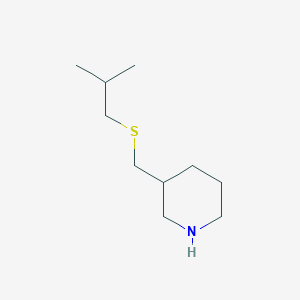 molecular formula C10H21NS B13274942 3-([(2-Methylpropyl)sulfanyl]methyl)piperidine 