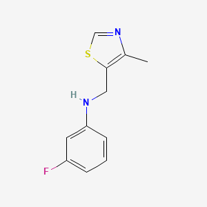 3-fluoro-N-[(4-methyl-1,3-thiazol-5-yl)methyl]aniline