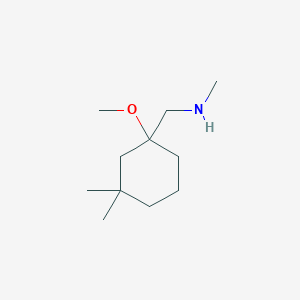 molecular formula C11H23NO B13274960 [(1-Methoxy-3,3-dimethylcyclohexyl)methyl](methyl)amine 