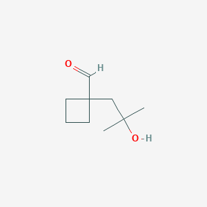 1-(2-Hydroxy-2-methylpropyl)cyclobutane-1-carbaldehyde