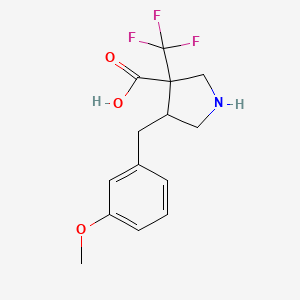 4-[(3-Methoxyphenyl)methyl]-3-(trifluoromethyl)pyrrolidine-3-carboxylic acid