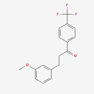 molecular formula C17H15F3O2 B1327501 3-(3-甲氧基苯基)-4'-三氟甲基丙酮 CAS No. 898775-00-3