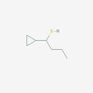 molecular formula C7H14S B13275026 1-Cyclopropylbutane-1-thiol 