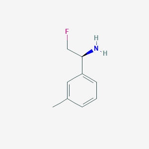 molecular formula C9H12FN B13275035 (1S)-2-Fluoro-1-(3-methylphenyl)ethanamine 