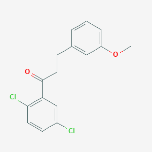 molecular formula C16H14Cl2O2 B1327504 2',5'-Dichloro-3-(3-methoxyphenyl)propiophenone CAS No. 898775-19-4