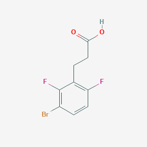 molecular formula C9H7BrF2O2 B13275064 3-(3-Bromo-2,6-difluorophenyl)propanoic acid 