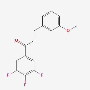 molecular formula C16H13F3O2 B1327509 3-(3-Methoxyphenyl)-3',4',5'-trifluoropropiophenone CAS No. 898775-37-6