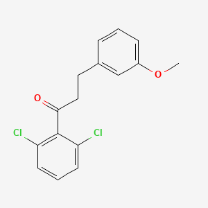 molecular formula C16H14Cl2O2 B1327510 2',6'-Dichloro-3-(3-methoxyphenyl)propiophenone CAS No. 898775-40-1