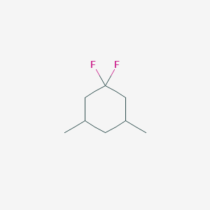 molecular formula C8H14F2 B13275101 1,1-Difluoro-3,5-dimethylcyclohexane 