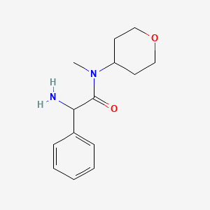 molecular formula C14H20N2O2 B13275104 2-amino-N-methyl-N-(oxan-4-yl)-2-phenylacetamide 