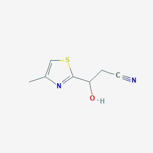 3-Hydroxy-3-(4-methyl-1,3-thiazol-2-yl)propanenitrile