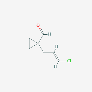 1-(3-Chloroprop-2-en-1-yl)cyclopropane-1-carbaldehyde