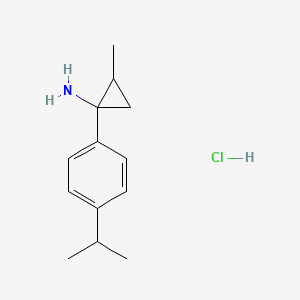 molecular formula C13H20ClN B13275151 2-Methyl-1-[4-(propan-2-yl)phenyl]cyclopropan-1-amine hydrochloride 