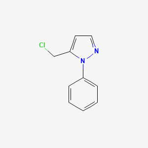 molecular formula C10H9ClN2 B13275173 5-(chloromethyl)-1-phenyl-1H-pyrazole 