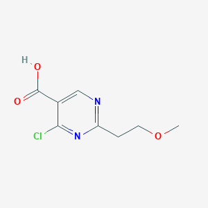 molecular formula C8H9ClN2O3 B13275184 4-Chloro-2-(2-methoxyethyl)pyrimidine-5-carboxylic acid 