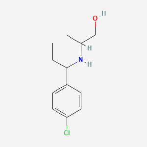 2-{[1-(4-Chlorophenyl)propyl]amino}propan-1-ol