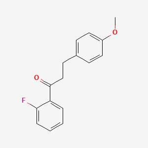 molecular formula C16H15FO2 B1327525 2'-Fluoro-3-(4-methoxyphenyl)propiophenone CAS No. 898776-00-6