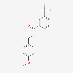 molecular formula C17H15F3O2 B1327527 3-(4-Methoxyphenyl)-3'-trifluoromethylpropiophenone CAS No. 898776-04-0