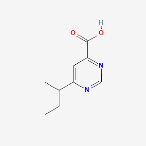 molecular formula C9H12N2O2 B13275273 6-(Butan-2-yl)pyrimidine-4-carboxylic acid 