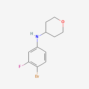 N-(4-bromo-3-fluorophenyl)oxan-4-amine