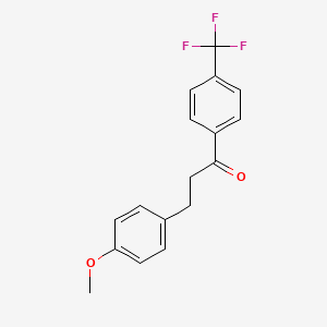 molecular formula C17H15F3O2 B1327528 3-(4-Methoxyphenyl)-4'-trifluoromethylpropiophenone CAS No. 898776-07-3