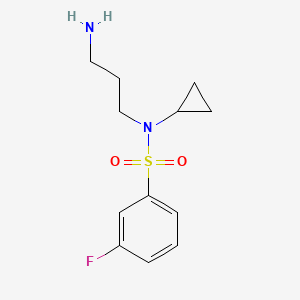 N-(3-Aminopropyl)-N-cyclopropyl-3-fluorobenzene-1-sulfonamide