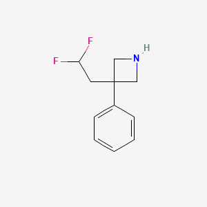 molecular formula C11H13F2N B13275405 3-(2,2-Difluoroethyl)-3-phenylazetidine 