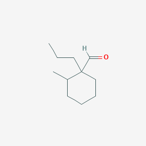 molecular formula C11H20O B13275411 2-Methyl-1-propylcyclohexane-1-carbaldehyde 