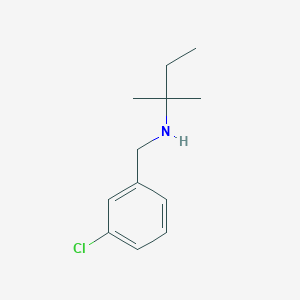 molecular formula C12H18ClN B13275433 [(3-Chlorophenyl)methyl](2-methylbutan-2-YL)amine 