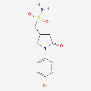 [1-(4-Bromophenyl)-5-oxopyrrolidin-3-yl]methanesulfonamide