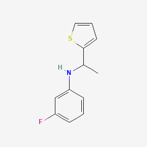 3-Fluoro-N-[1-(thiophen-2-YL)ethyl]aniline