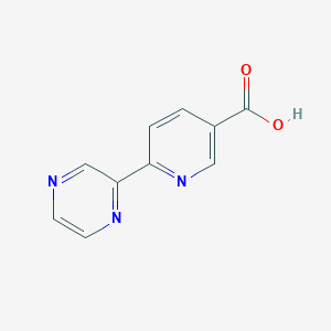 molecular formula C10H7N3O2 B13275465 6-(Pyrazin-2-YL)nicotinicacid 