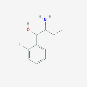 molecular formula C10H14FNO B13275544 2-Amino-1-(2-fluorophenyl)butan-1-ol 