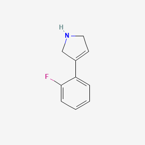 molecular formula C10H10FN B13275569 3-(2-fluorophenyl)-2,5-dihydro-1H-pyrrole 