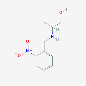 molecular formula C10H14N2O3 B13275578 2-{[(2-Nitrophenyl)methyl]amino}propan-1-ol 