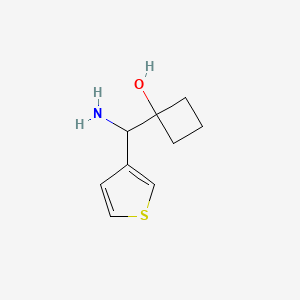 1-[Amino(thiophen-3-YL)methyl]cyclobutan-1-OL