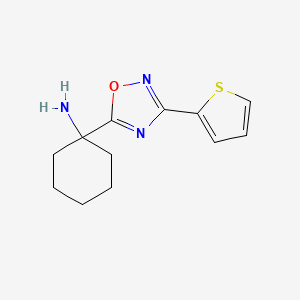 1-[3-(Thiophen-2-YL)-1,2,4-oxadiazol-5-YL]cyclohexan-1-amine