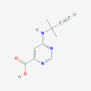 6-[(2-Methylbut-3-yn-2-yl)amino]pyrimidine-4-carboxylic acid