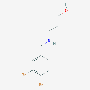 3-{[(3,4-Dibromophenyl)methyl]amino}propan-1-ol