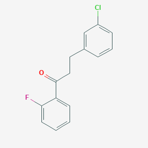 molecular formula C15H12ClFO B1327570 3-(3-Chlorophenyl)-2'-fluoropropiophenone CAS No. 898787-24-1
