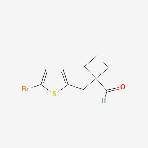 1-[(5-Bromothiophen-2-yl)methyl]cyclobutane-1-carbaldehyde