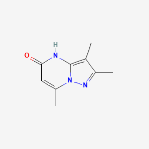 molecular formula C9H11N3O B13275844 2,3,7-Trimethyl-4H,5H-pyrazolo[1,5-A]pyrimidin-5-one 