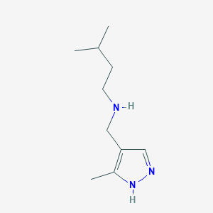 molecular formula C10H19N3 B13275870 [(3-Methyl-1H-pyrazol-4-yl)methyl](3-methylbutyl)amine 