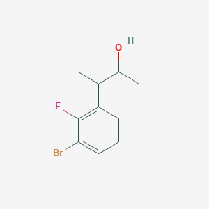 molecular formula C10H12BrFO B13275875 3-(3-Bromo-2-fluorophenyl)butan-2-ol 