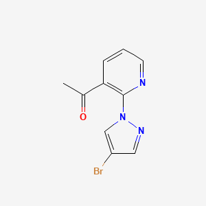 1-[2-(4-Bromo-1H-pyrazol-1-yl)pyridin-3-yl]ethan-1-one